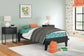 Socalle Twin Platform Bed with Dresser, Chest and 2 Nightstands