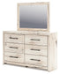 Lawroy Queen Panel Storage Bed with Mirrored Dresser and Nightstand